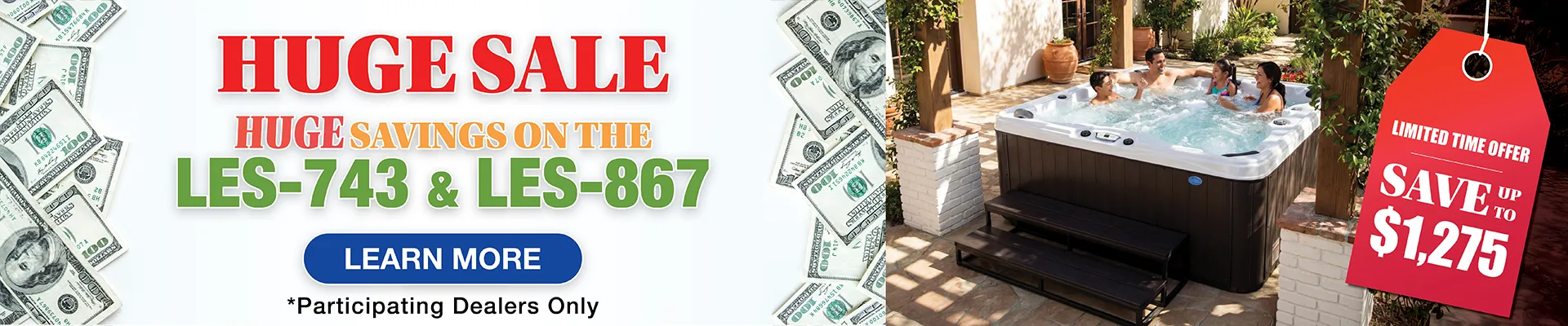 Calspas hot tub being used in a family setting - Baldwin Park